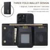 DG.MING M1 Series for iPhone 16 Pro Max Case Kickstand PU Phone Cover with Detachable Wallet