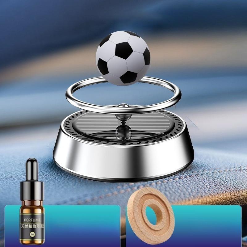 Solar Aromatherapy Creative Planet Center Console Car Accessories Car Perfume Lasting Fragrance Car Aromatherapy Football style серебряный