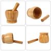 Bamboo Garlic Mortar and Pestle