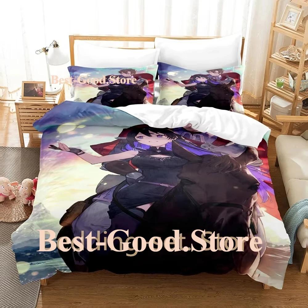 Unnamed Memory Bedding Set Single Twin Full Queen King Size Bed Set Adult Kid Bedroom Duvetcover Sets 3D Anime Bed Sheet Set