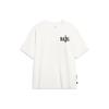 Li-Ning Badfive Series Loose Round Neck Short Sleeve T-Shirt With Back Print Unisex Tops Off-White AHST511-1