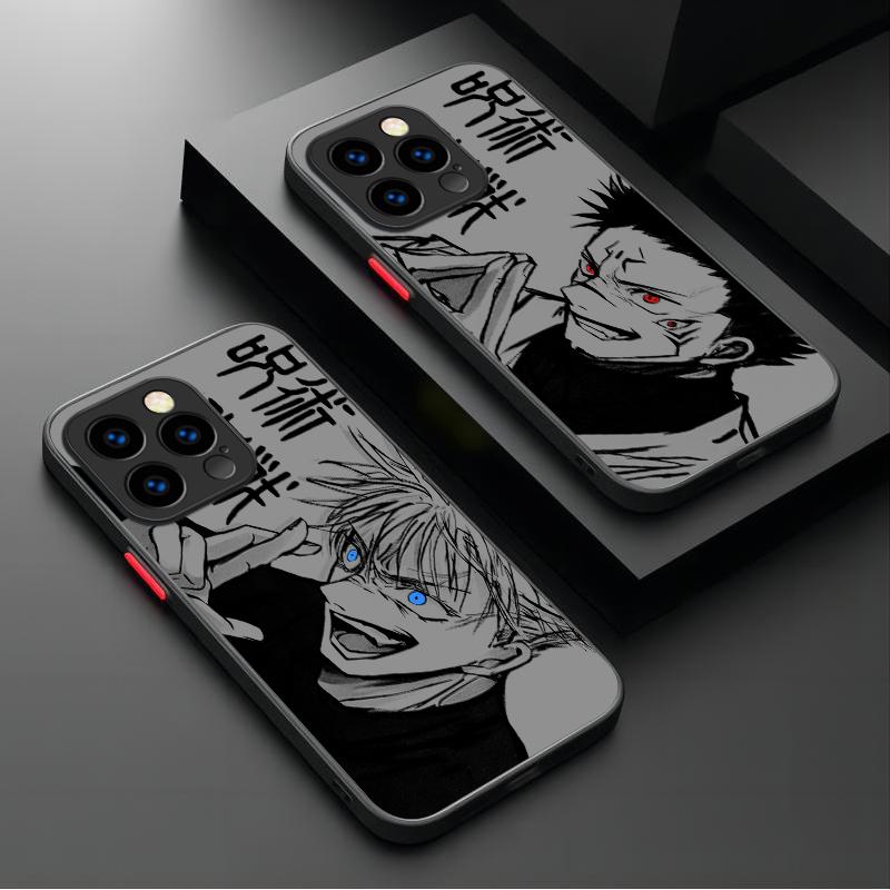 Anime Jujutsu Kaisen Gojo Satoru Und Sukuna Hülle Für iPhone 17 Air 15 16E 16 14 13 12 11 Pro Max XR 7 8 Plus SE 2020 Hartschalenhülle