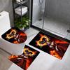 Adele Bathroom 3Piece Flannel Mat Set Bath Mat Set Toilet Coverushaped Foot Pad Gift Bathroom Decor
