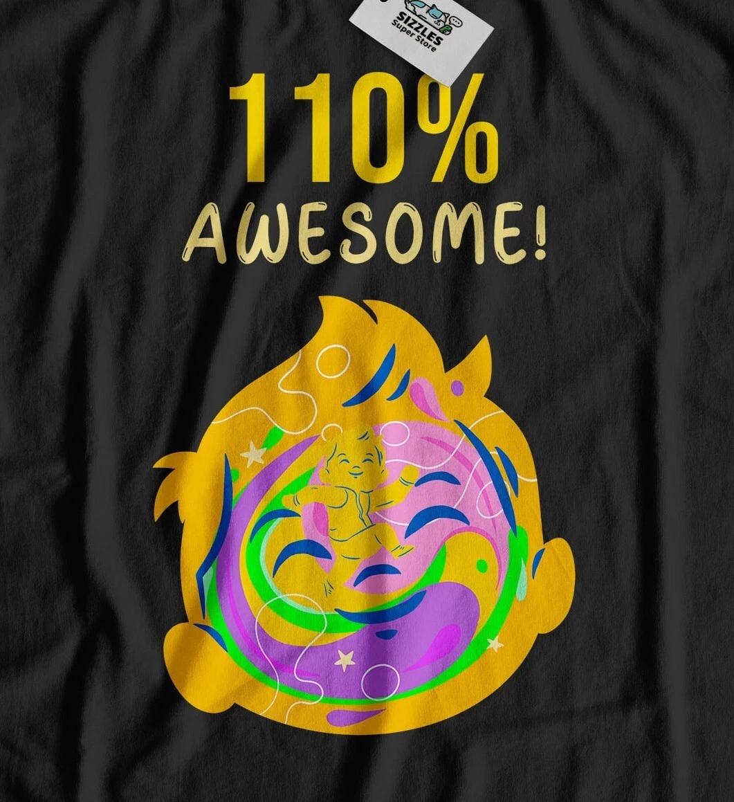 110% Awesome! Unisex Autism Awareness T-Shirt Autistic Gifts & Asperger Tees 3XL
