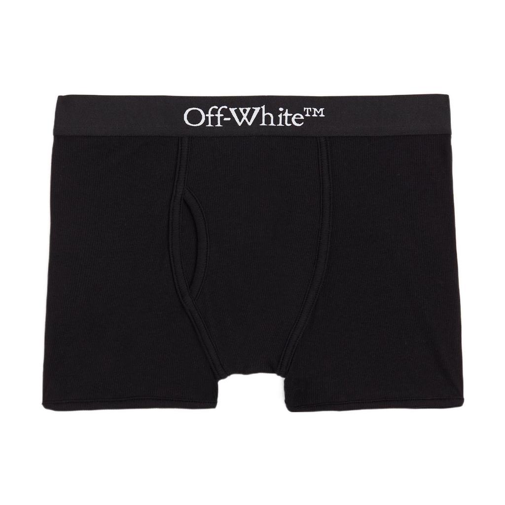 Off-White Ss22 Logo Boxer Shorts Regular Fit Men Underwear Black OMUA003C99FAB0011008