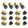 10Pcs Coppers PU Leather Pool Cue Tip Replacement Cue Tip with Cue Stick Ferrules Pool Accessories