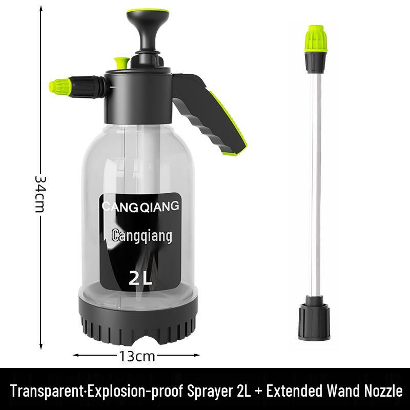 3L High-Capacity Watering Can with Manual Pump Sprayer for Home Use