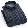 New Plus Size Velvet-Lined Men's Pure Cotton Plaid Shirt - Warm, Thickened for Autumn/Winter Cold Protection