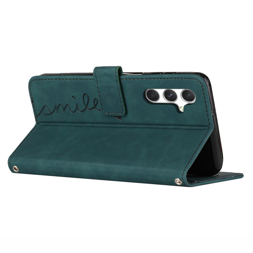 For Samsung Galaxy A56 5G Case Viewing Stand PU Leather Phone Cover Imprinted Pattern