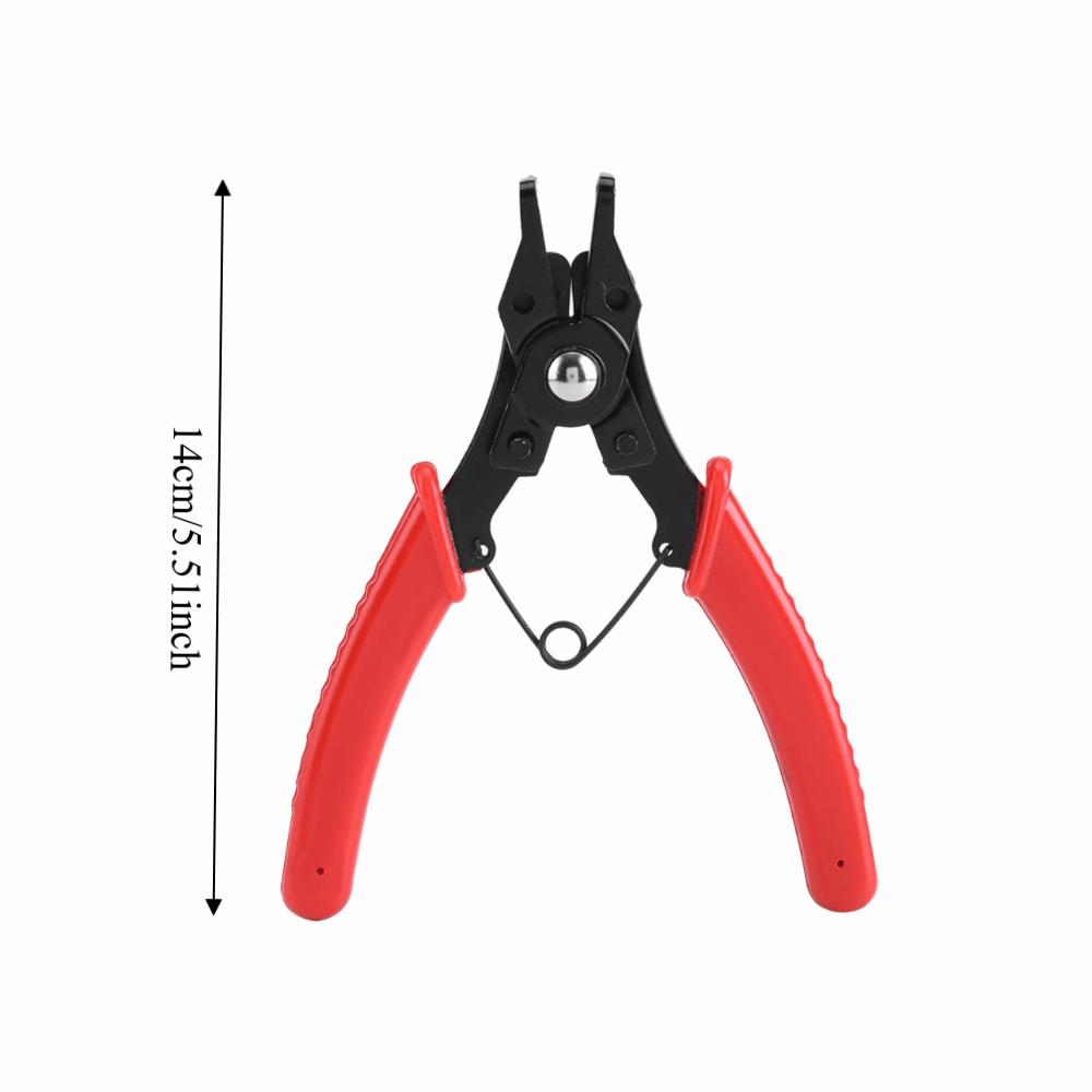 4-in-1 Circlip Pliers Dual Angle Flat Nose Snap Ring Pliers Multi-functional Internal & External Hand Clamp Hardware Maintenance