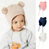 Pompon Kleinkind Mütze mit Ohrenklappen Warm gefüttert Warme Strickmütze Niedliche Kleinkind Beanie Für Draußen