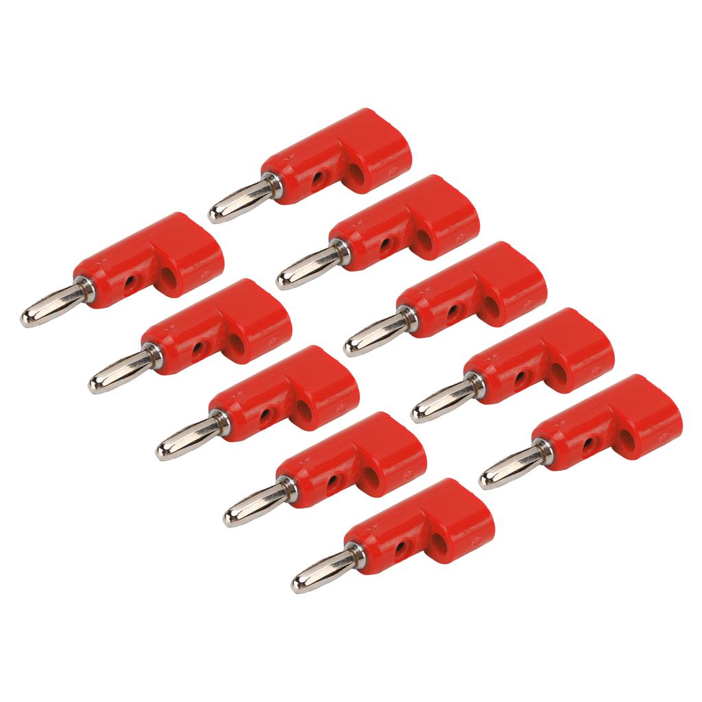 10PcsCelsiusSet 4mm Solderless Banana Plug Stackable Open Screw 30V AC‑60V Maximum 24A for Electronics Industrial Equipment