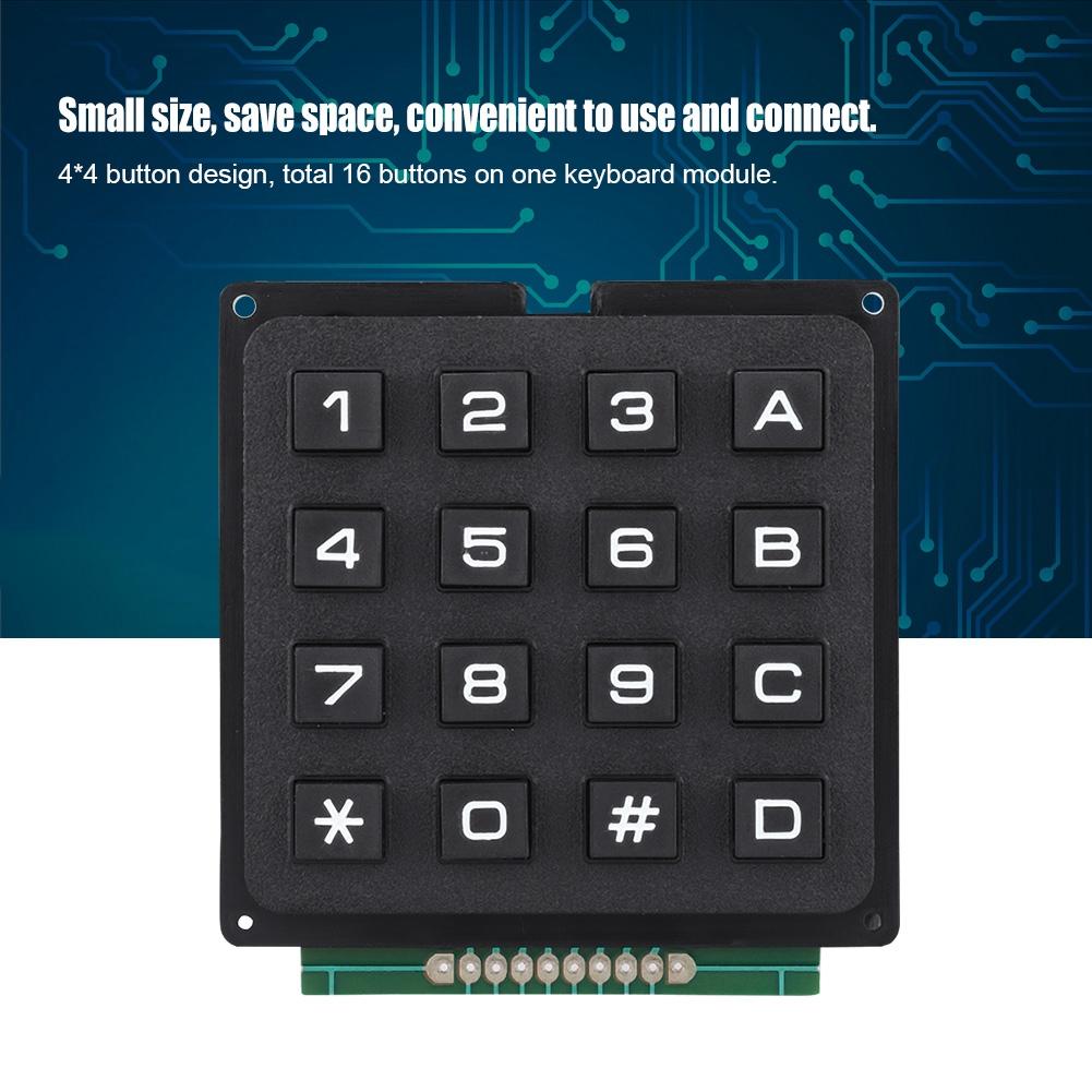 Keyboard Modules with 16 Keys 4x4 Push Buttons External Keypad for MCU