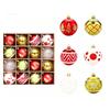 16Pcs New Electroplated Transparent Christmas Ball Bauble Set Hanging Ornament For Xmas Tree Indoor Home Party Festive Decor