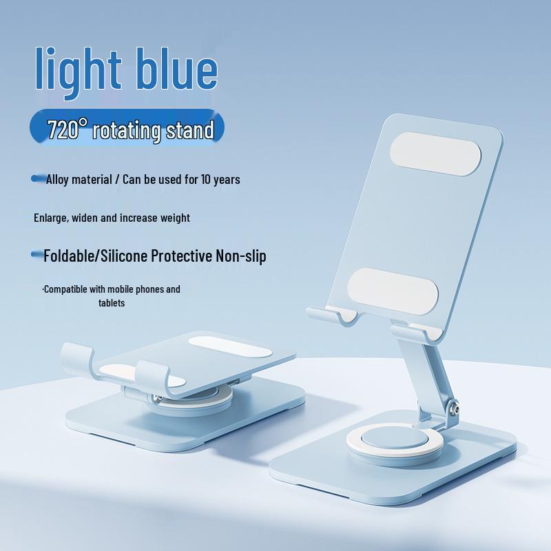 Aluminum Alloy 360° Rotating Phone & Tablet Stand with Silicone Grip