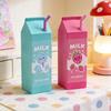 Milk Box Shape Pencil Case Silicone Makeup Storage Box New Pen Holder  School
