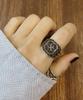Vivus Ventana Diamant Bold Sealing Antique Silver Ring (Type B)