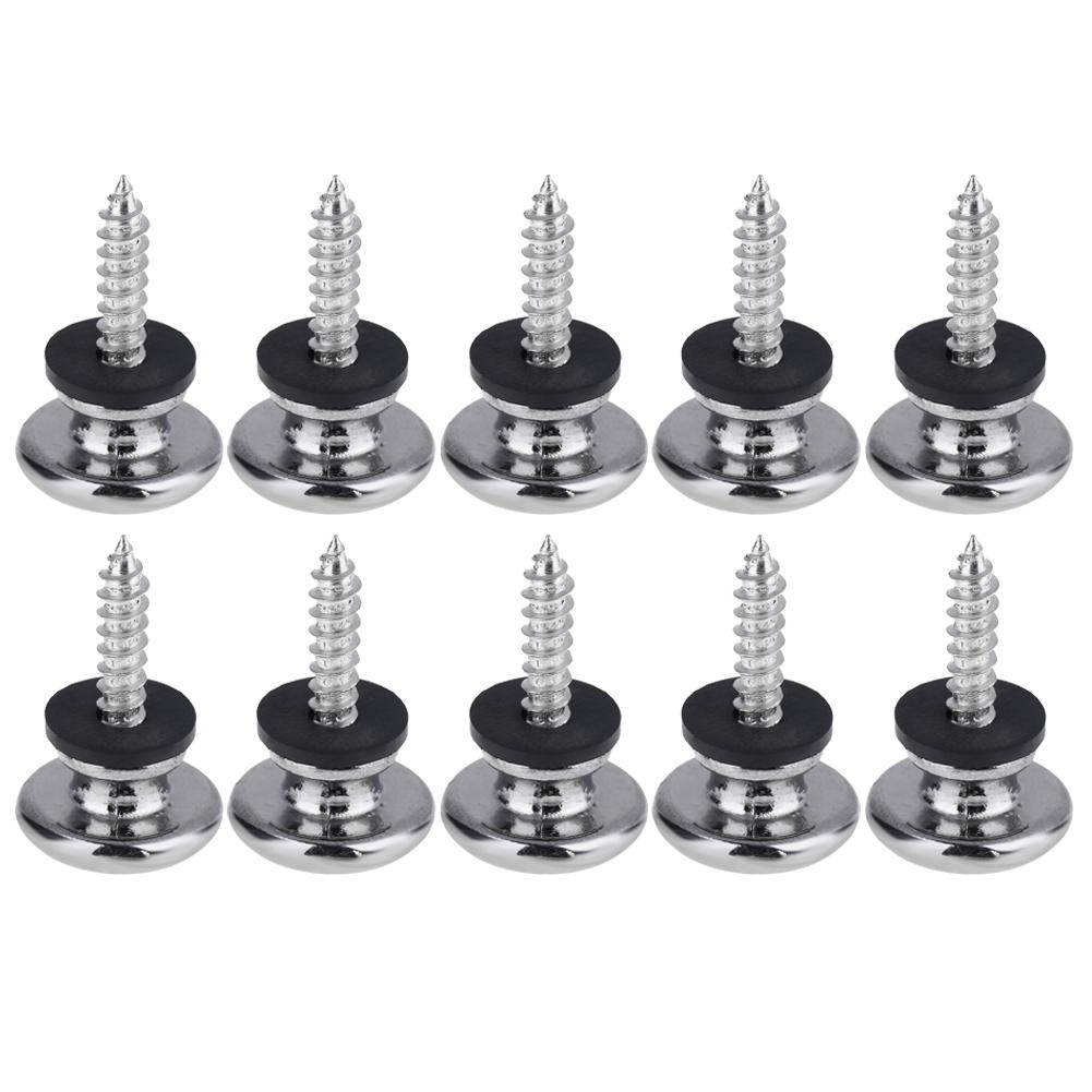 10pcs Electric Guitars Belt End Nail Mushroom Head Iron Guitars Slings Button Professional Parts Musical Instrument Accessories