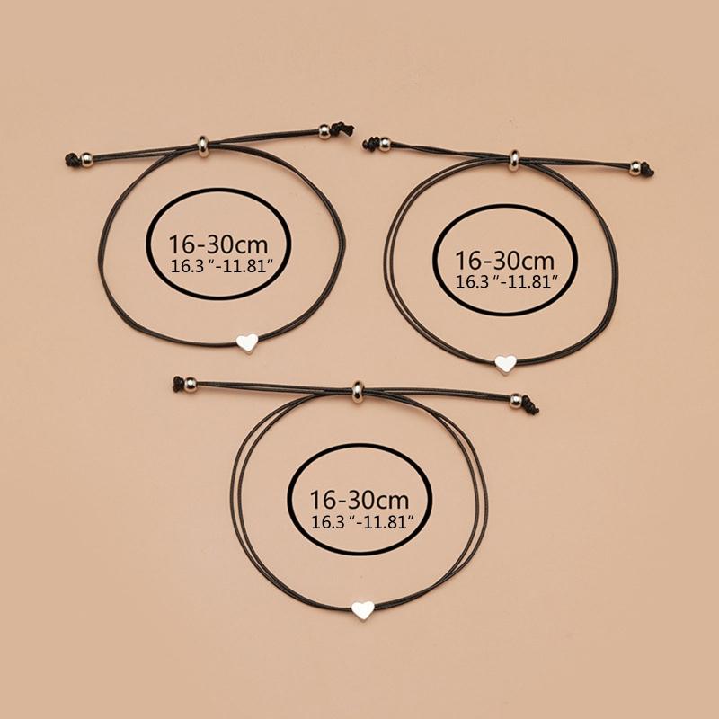 Bff Matching Bracelet for 2/3 Relationship Bracelets with Heart Charm Pendant for Creative Jewelry for Best Friends Coup