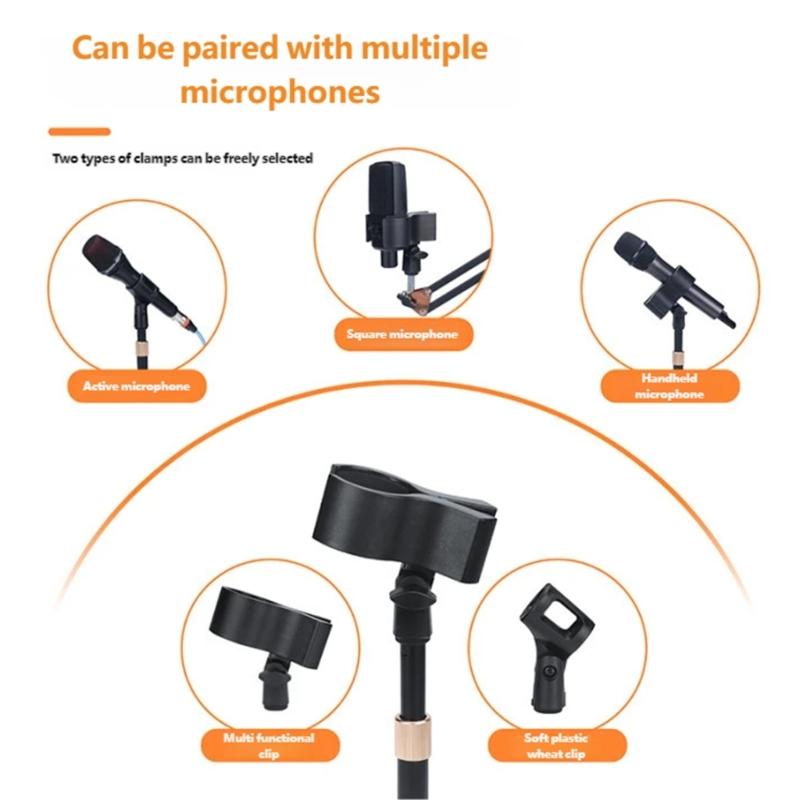 17mm Ball Head Clip Holder with AntiSlip Sponges for Secure Grip on Devices 32mm to 60mm Easy Installation Portable