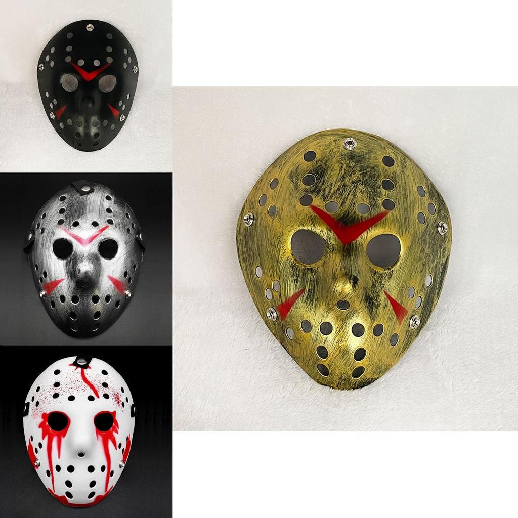 Jason Mask With Blood Effect For Halloween Cosplay Scary Horror Props In Multiple Colors