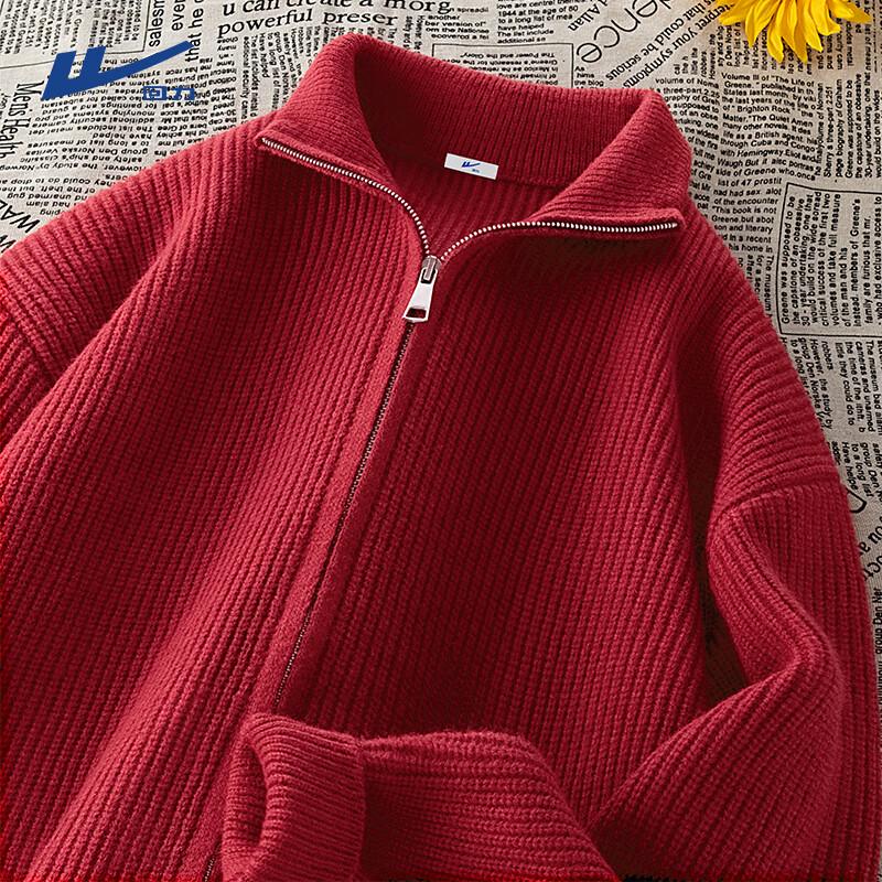 Warrior Men s Retro Stand Collar Zipper Knit Cardigan L 4600₽