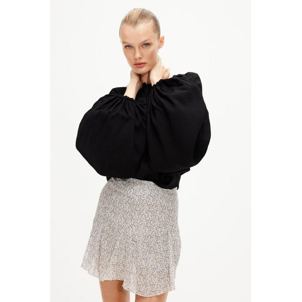 

Мини-юбка HM Flare с кремовым узором и мелким цветком