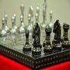 Handmade Brass Chess Set Board Game Set with Brass Chess Pieces Chessmen Coins 30.48 Cm
