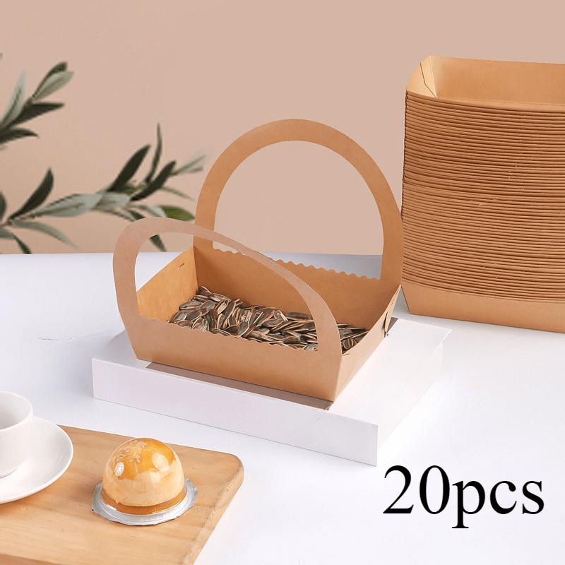 

20 шт. одноразовых складных коробок-лодок, открытые упаковочные коробки для пикника, контейнеры для еды, упаковочные коробки для подарков на день рождения, упаковочные материалы для выпечки коричневый