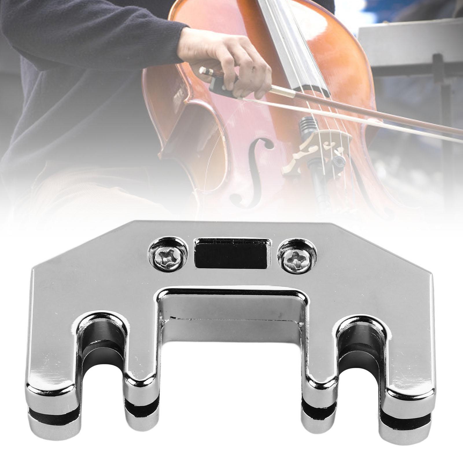 

Металлический глушитель для виолончели, регулируемый для смычковых музыкальных инструментов, аксессуары BA36, серебристый