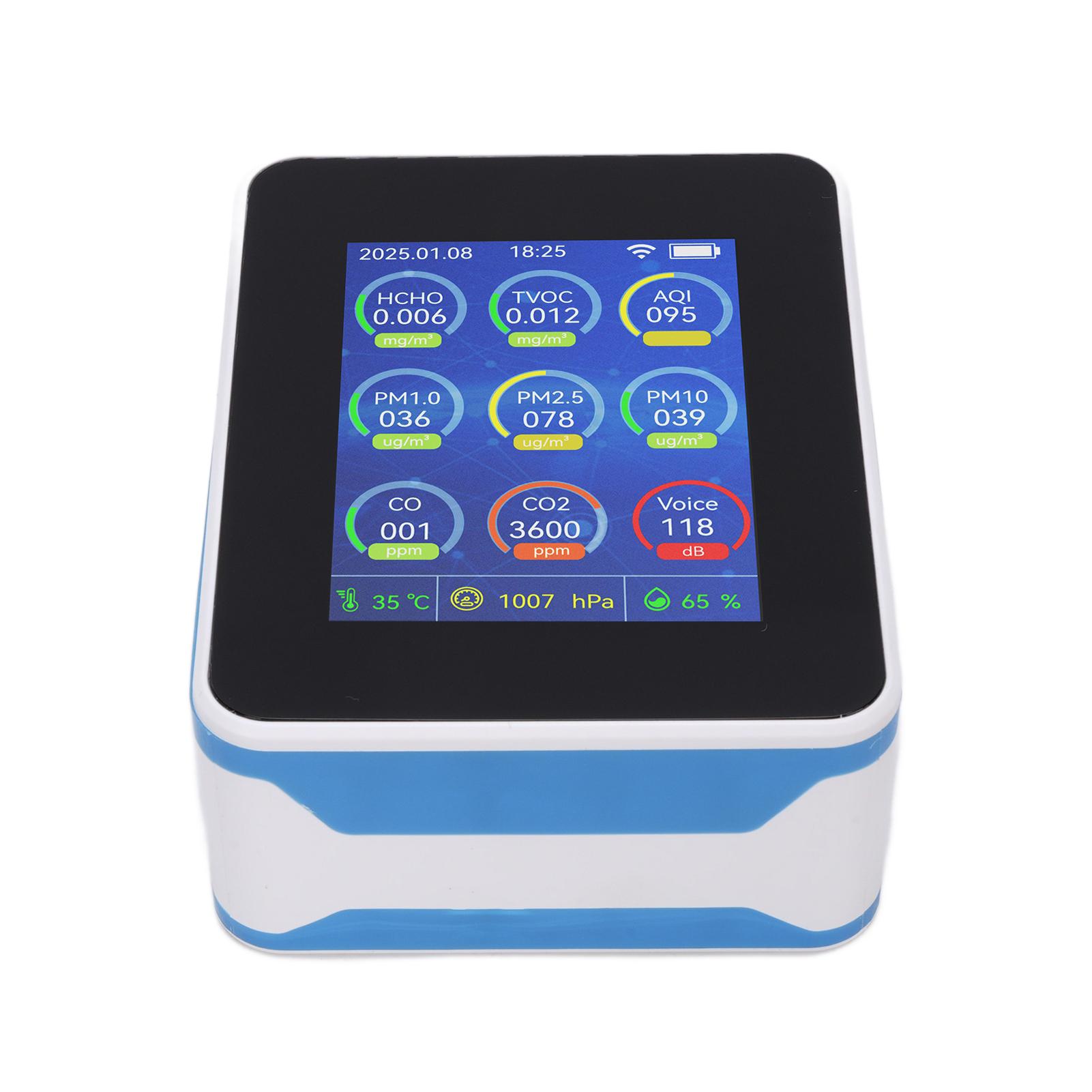 

Монитор качества воздуха 15 в 1 Детектор температуры и влажности в помещении Многофункциональный тестер Датчик