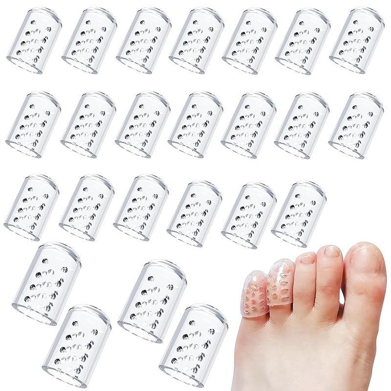 2-100Pcs Silicone Anti-Friction Toe Protector Gel Breathable Toe Caps Covers Foot Care Fingertip Elasticity Prevents Blisters