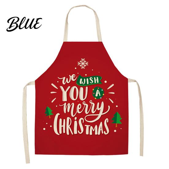 Christmas Apron for Women Apron, Santa Claus/Elk/Gingerbread Man/Snowman Print Cooking Bib, Waterproof Holiday Bib Non-woven Fabric, Adjustable Halter