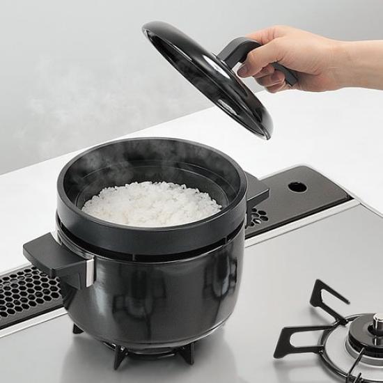 Rinnai optional accessory: 3-cup rice cooker pot [Tsutsumi-daki KAMADO] [Model number: RTR-03E] 077-229-000