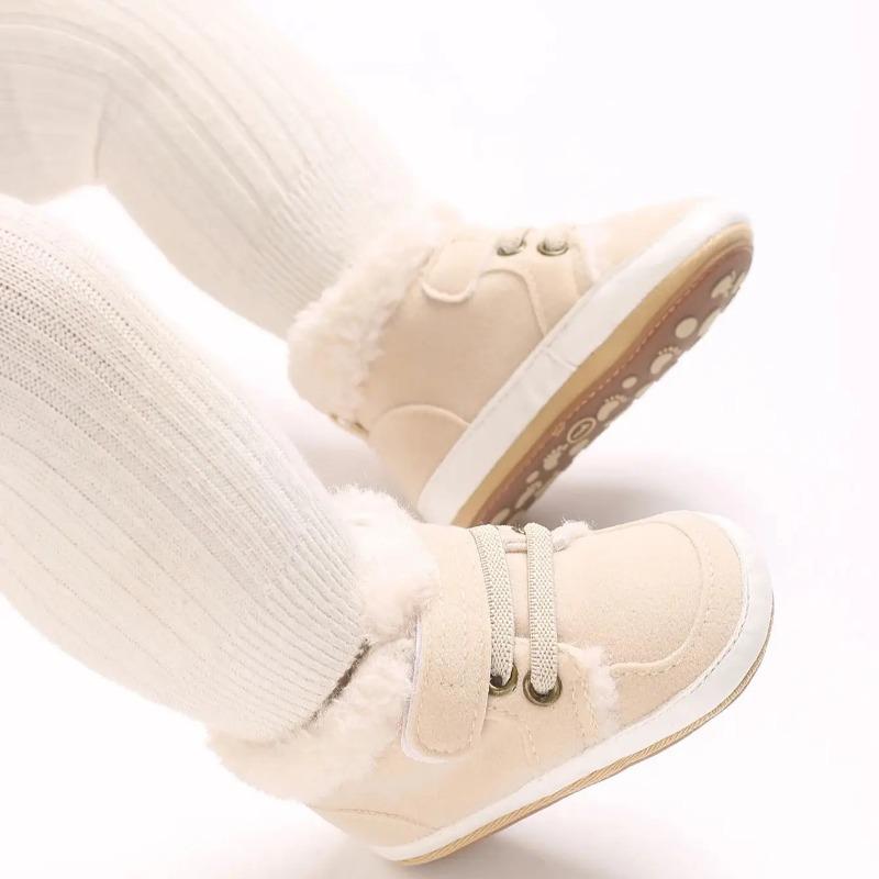 Baby Winter Boots Soft Snow Shoes Toddlers Warm First Walkers Solid Color Design