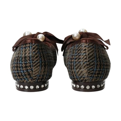 Bridget Birkin Big Pearl Ribbon Flats 541528 Women's Size 23.0 cm