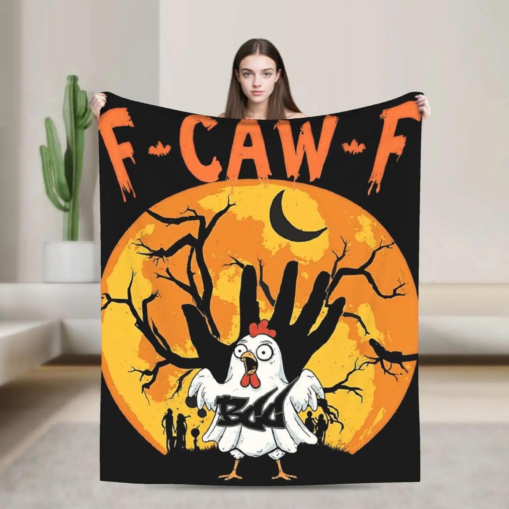 Zen Crow F Caw F Raven Fcawf Funny Meditation Yoga Plush Blanket for Kids Flannel Throw Super Warm Bedspread Sofa Bed