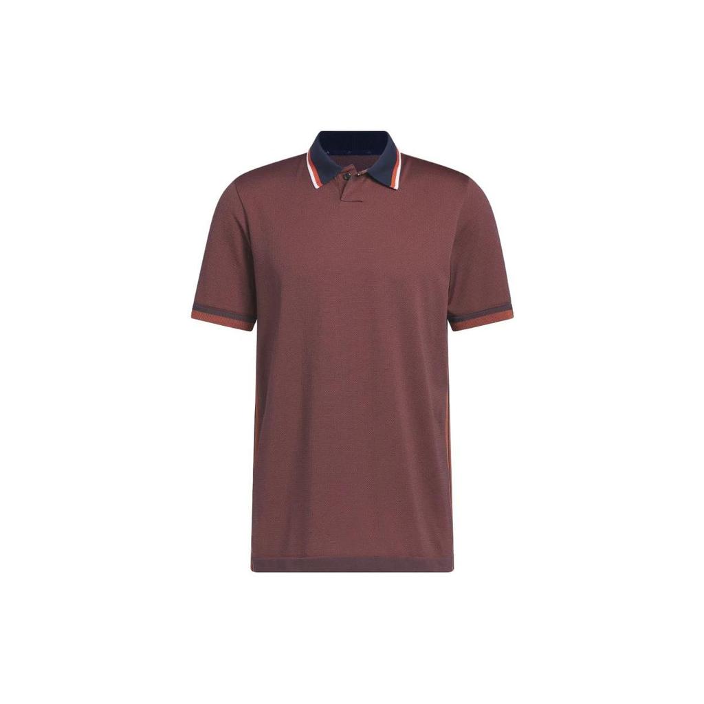 Adidas Color Block Striped Short Sleeve Polo Shirt Men tops Red HR7970