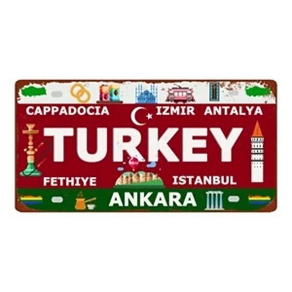 Iceland License Plates Metal Tin Signs for Wall Art Decoration Vintage Tags Metal Automotive Signs For Cafe Bar Club Garage Pub
