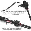 Tie Belt Wrap Straps Fishing Poles Tether with Coiled Lanyard Fishing Casting Rods Holder Belt Wire