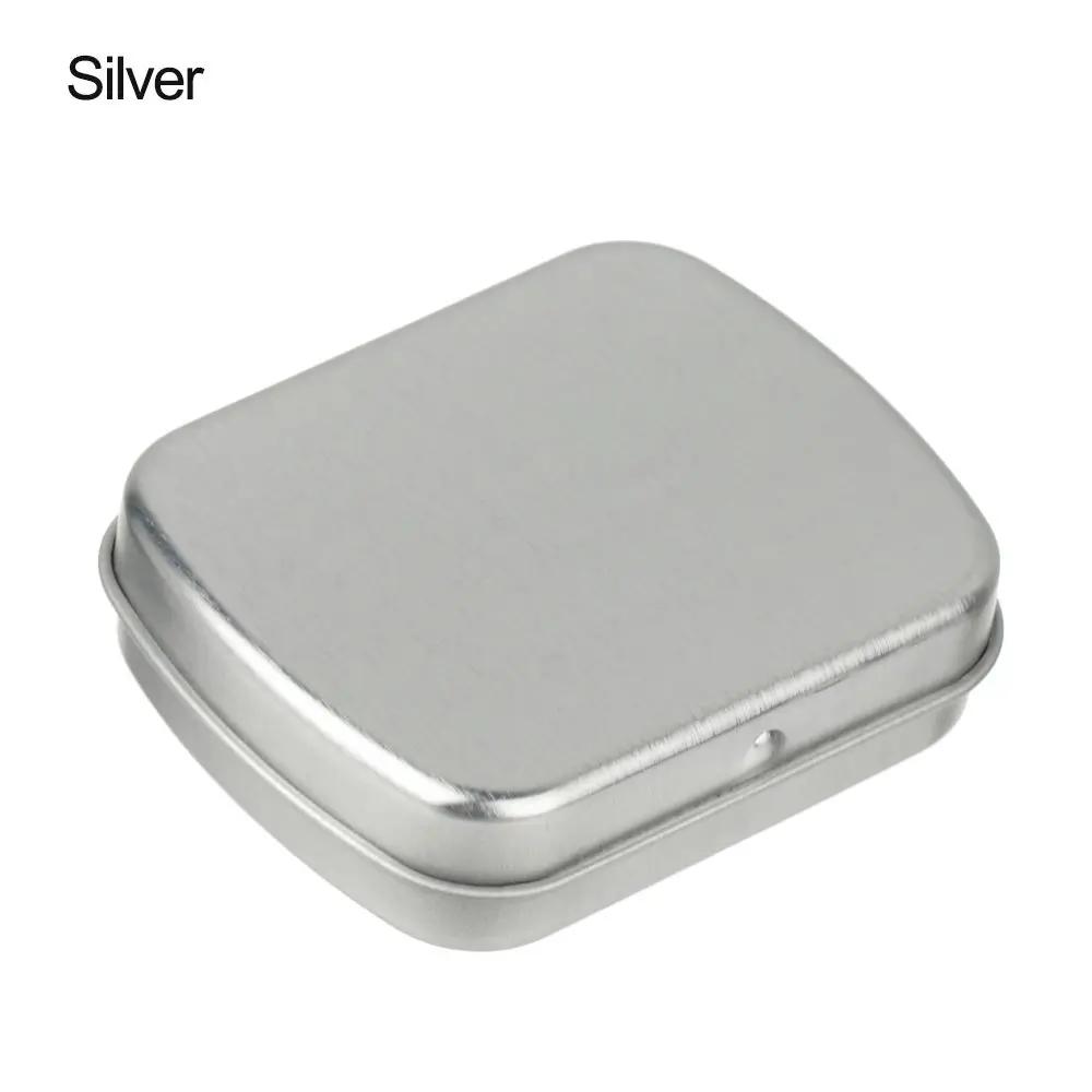 1 STUKS Metalen Rechthoekige Opbergdoos Container met Deksel Kleine Blikken Doosjes Lege Containers Zilveren Opbergdoos Koffer Organizer