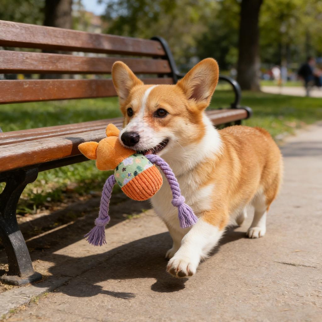 Indestructible Dog Toy, Plush Dog Toys For Aggressive Chewers, Squeaky Chew Toy For Small Medium Large Dogs Puppy Teething Toys