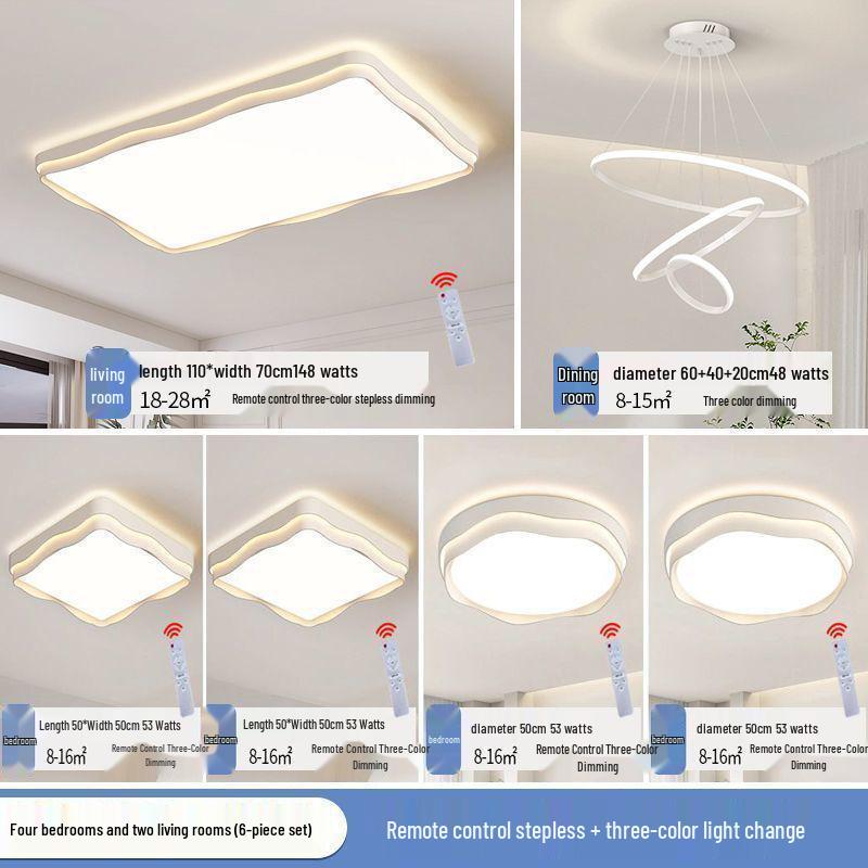 2025 Smart Voice-Controlled Full Spectrum Living Room and Bedroom Ceiling Light Package