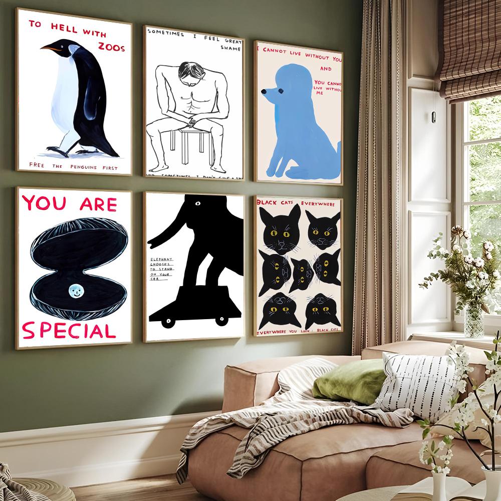 1 szt. Gęś Kaczka Wieloryb Abstrakcyjny nadruk płótno malarstwo plakat Wodoodporny HD Sypialnia Wejście Pokój rodzinny Bar dekoracja ściany