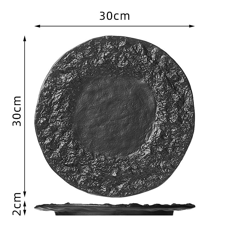 Culoare solidă, textură neregulată, farfurie ceramică plată, restaurant, farfurie pentru friptură, farfurie pentru desert, sushi, farfurie pentru gustare, tacâmuri speciale