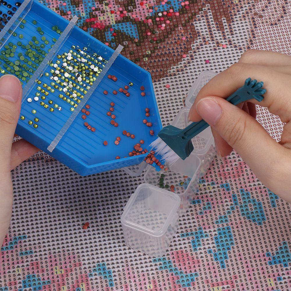 Large Capacity Diamond Painting Tray Plastic Drill Plate Cross Stitch Embroidery Diamond Painting Nail Art Beads Storage Tray