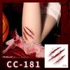 Nuovi Tatuaggi Impermeabili di Halloween Horror Cicatrice Faccia - Adesivi Trucco Opachi per Feste Festival