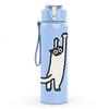 1PC Funny Long Tail Cat 750ml Color Plastic Sports Water Bottle Leakproof Flip Straw Lid Suitable for Sports Office Home Use