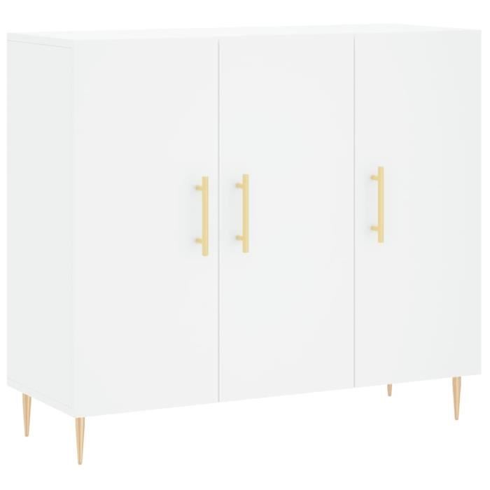 VidaXL Buffet blanc 90x34x80 cm bois d'ingénierie 828092