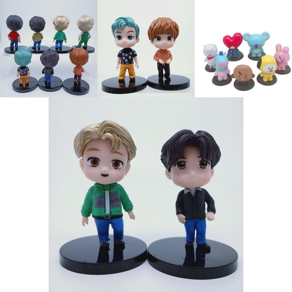 Exquisite 7pcs Set Of Kpop Bangtan Boys Star Figure Dolls For Unique Decor